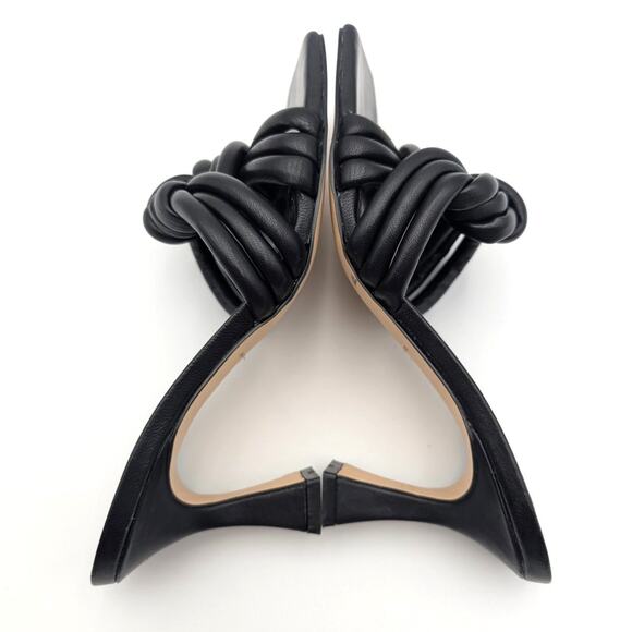 Marc Fisher Dru Knotted Leather Slide Sandal Women's Black Size US6M EU36.5 - Picture 6 of 12